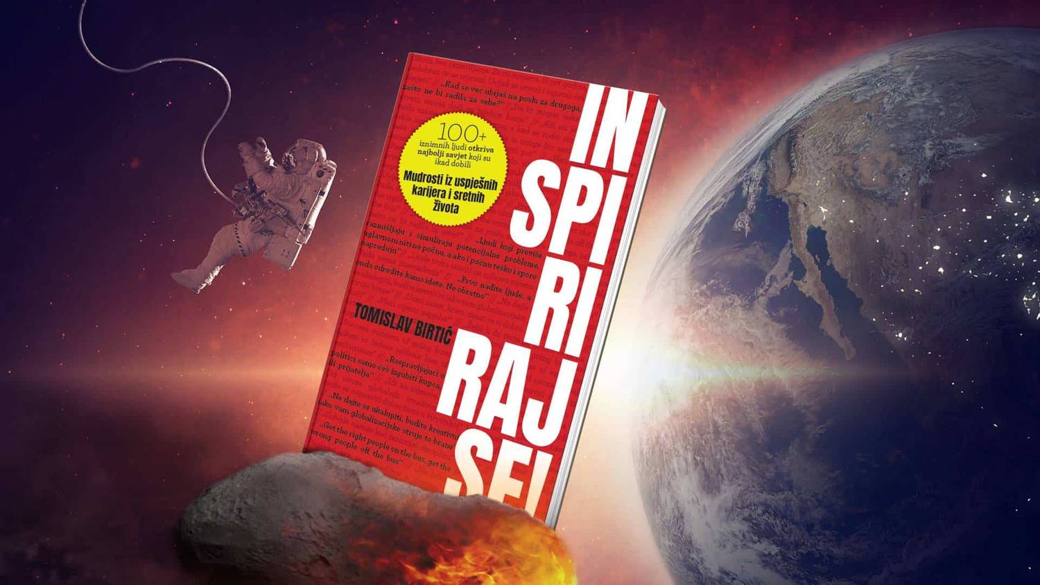 inspiriraj se u svemiru pored zemlje i sunca